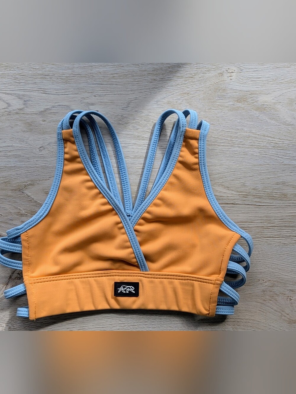 Tiger Friday Strappy Dance Top - Orange & Blue - Child Medium